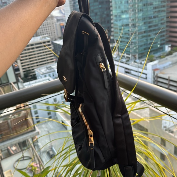 Tumi Backpack Rivas Nylon and Leather Trimmed with Gold Hardware - Picture 4 of 17